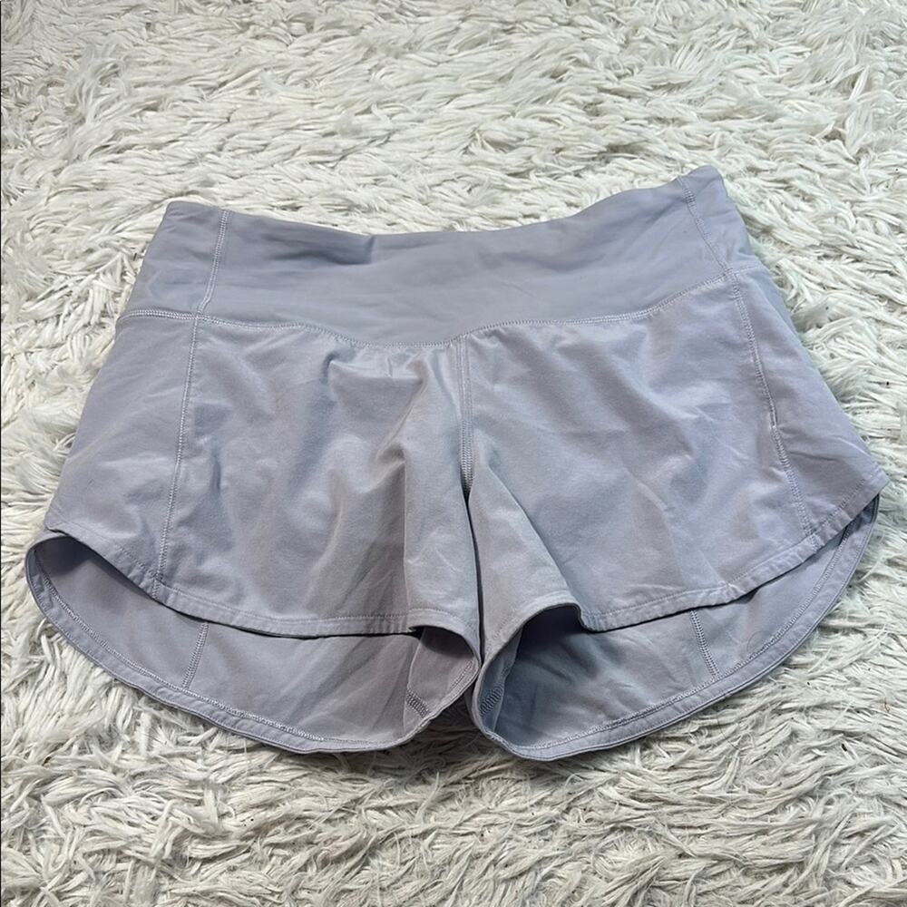 Lululemon Speed Up Short *Long 4" Silver Lilac
